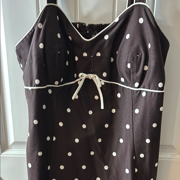 Madison Leigh Brown and White Spaghetti Strap Sundress - Picture 3 of 8